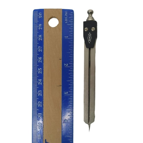 Vintage Alvin Drafting Drawing Compass 5" With Carry Case West Germany - Picture 8 of 8
